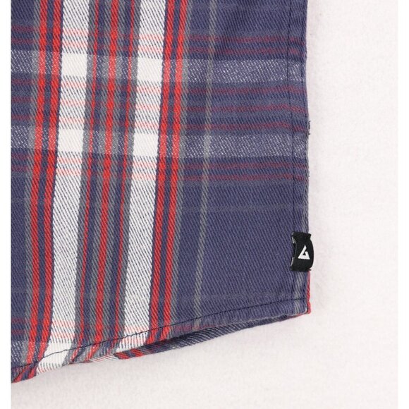 American Giant Button Front Shirt Mens XL Blue Red Plaid Long Sleeve Work USA - Picture 4 of 7